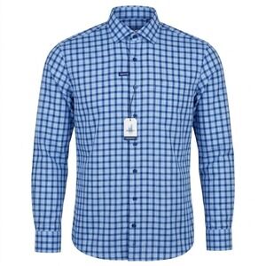 NEW Johnnie-O MEDIUM Hangin Out Ajax Laguna Blue Plaid Button Down Shirt - CJ